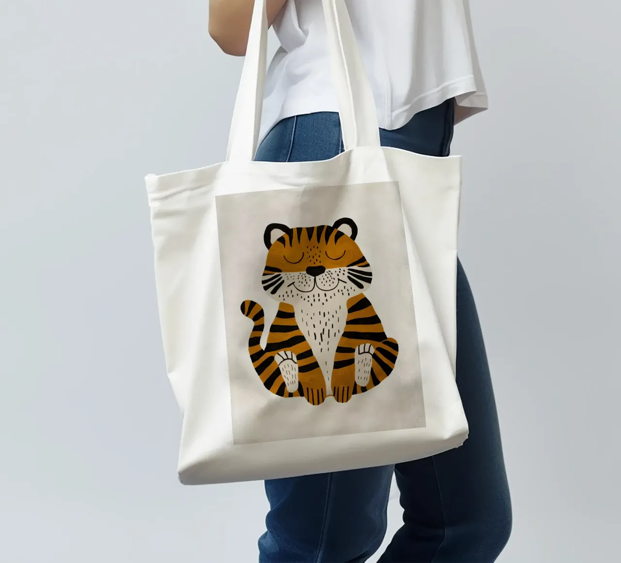 Boho Nursery 2 Tiger borsa in juta da Boho Print Collection