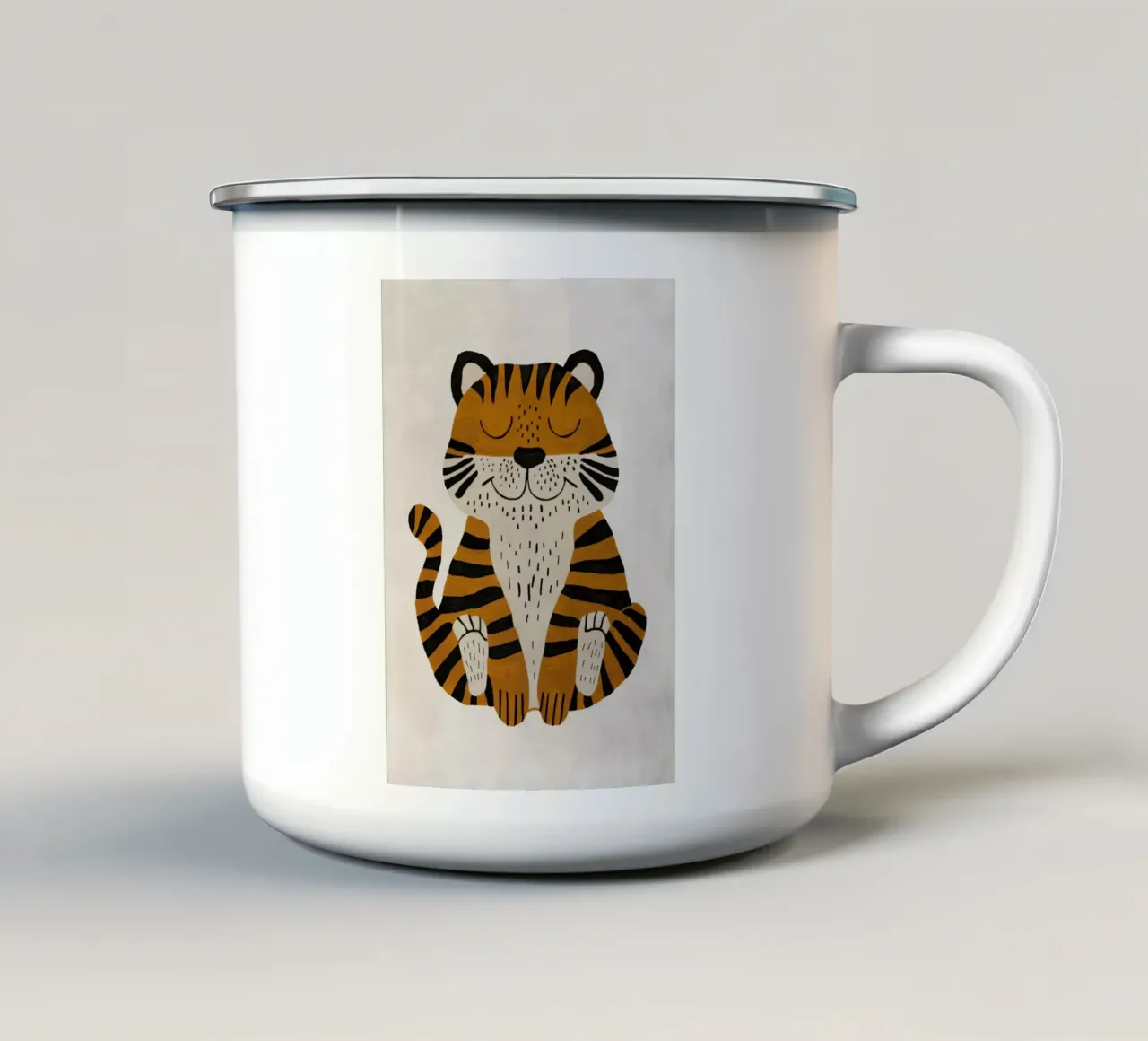Boho Nursery 2 Tiger tazza in smalto da Boho Print Collection