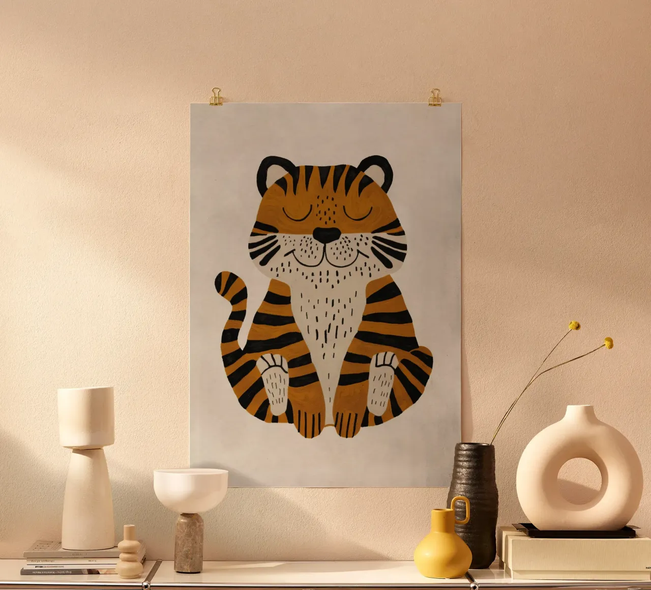 Boho Nursery 2 Tiger carta hahnemühle da Boho Print Collection