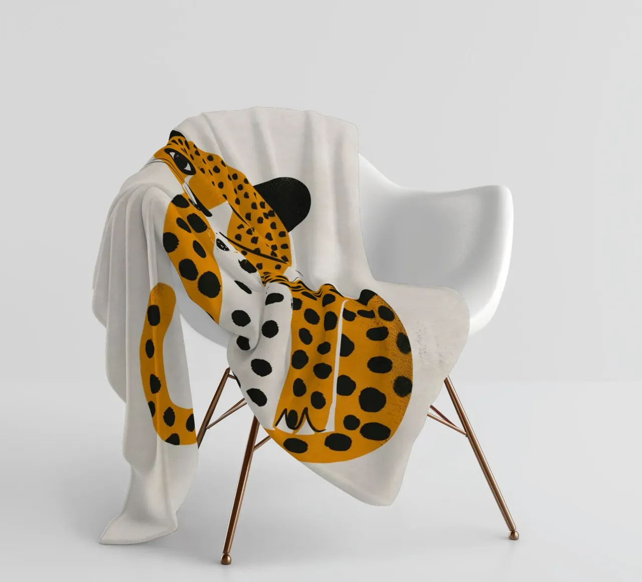 Boho Nursery 3 Leopard coperta in pile da Boho Print Collection