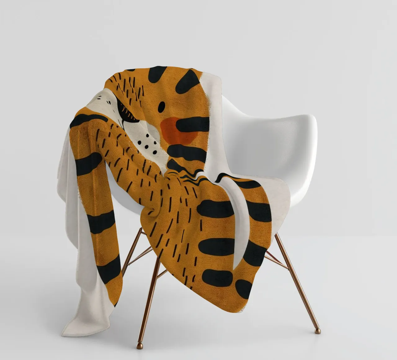 Boho Nursery 3 Tiger coperta in pile da Boho Print Collection