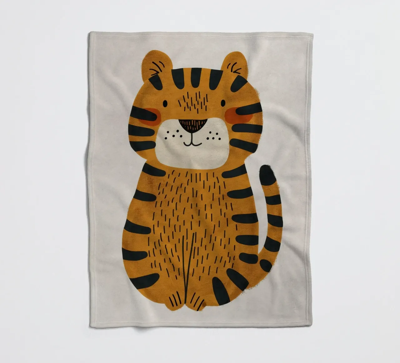 Boho Nursery 3 Tiger coperta in pile da Boho Print Collection