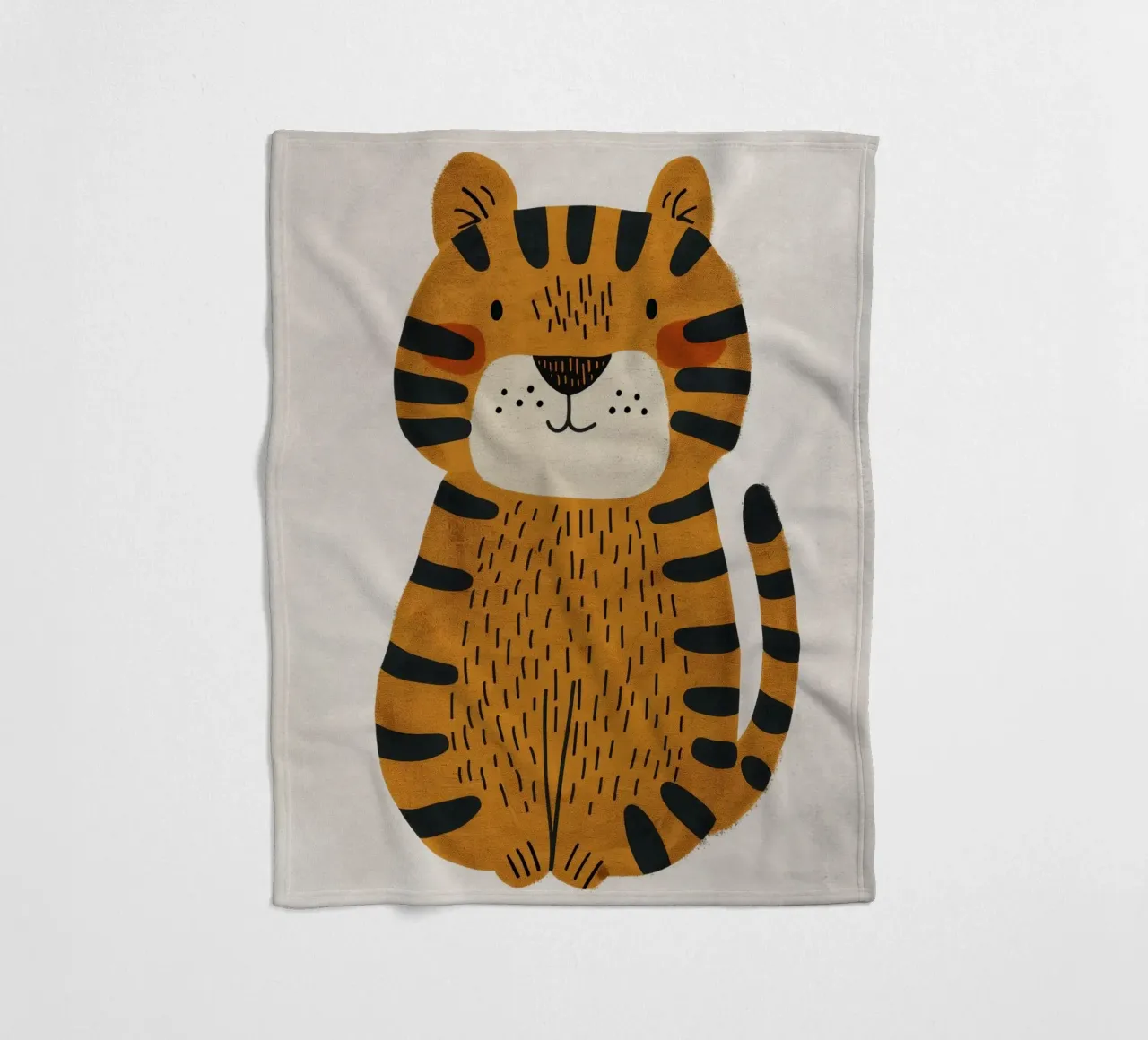 Boho Nursery 3 Tiger coperta in pile da Boho Print Collection