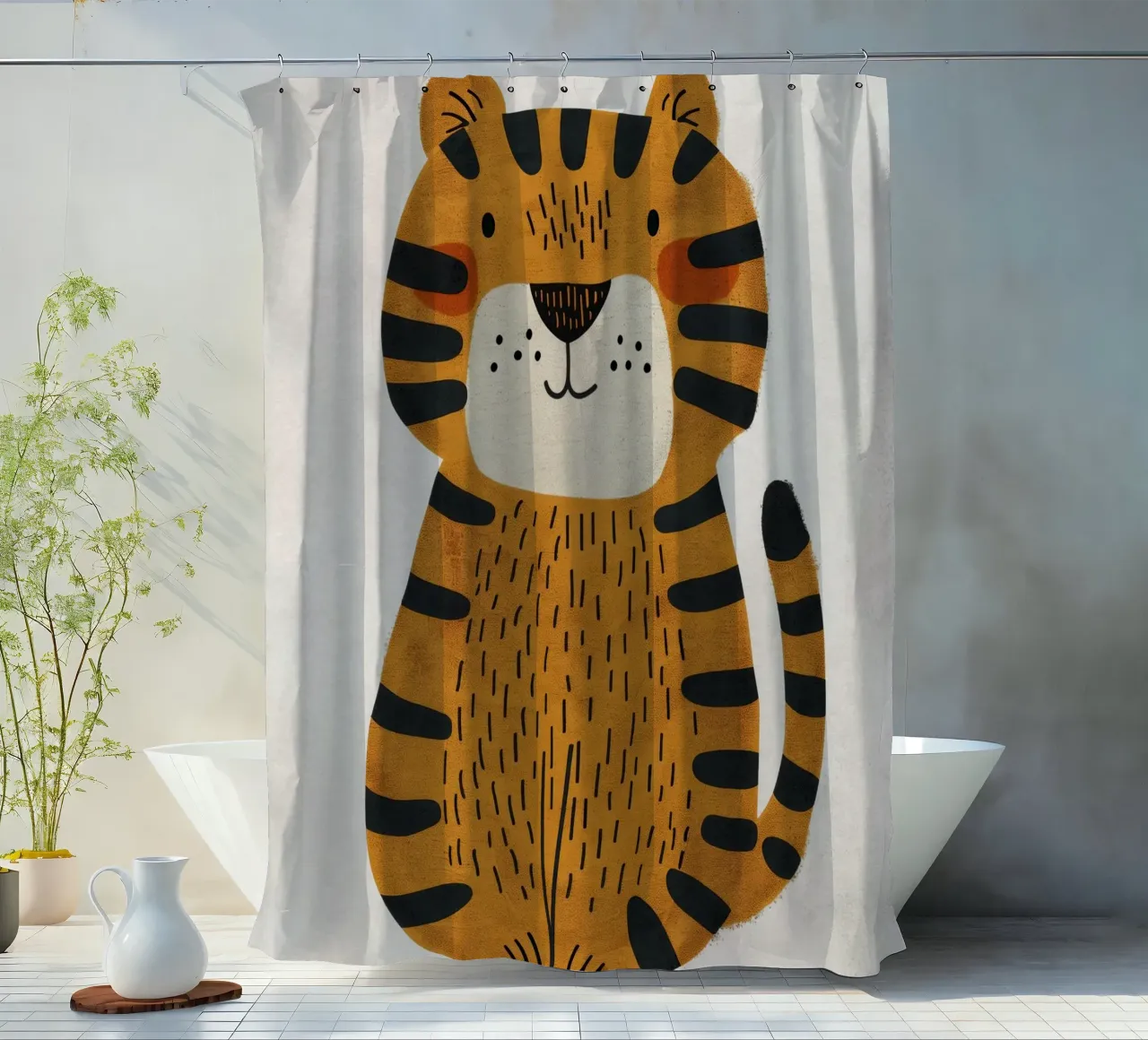 Boho Nursery 3 Tiger tenda da doccia da Boho Print Collection