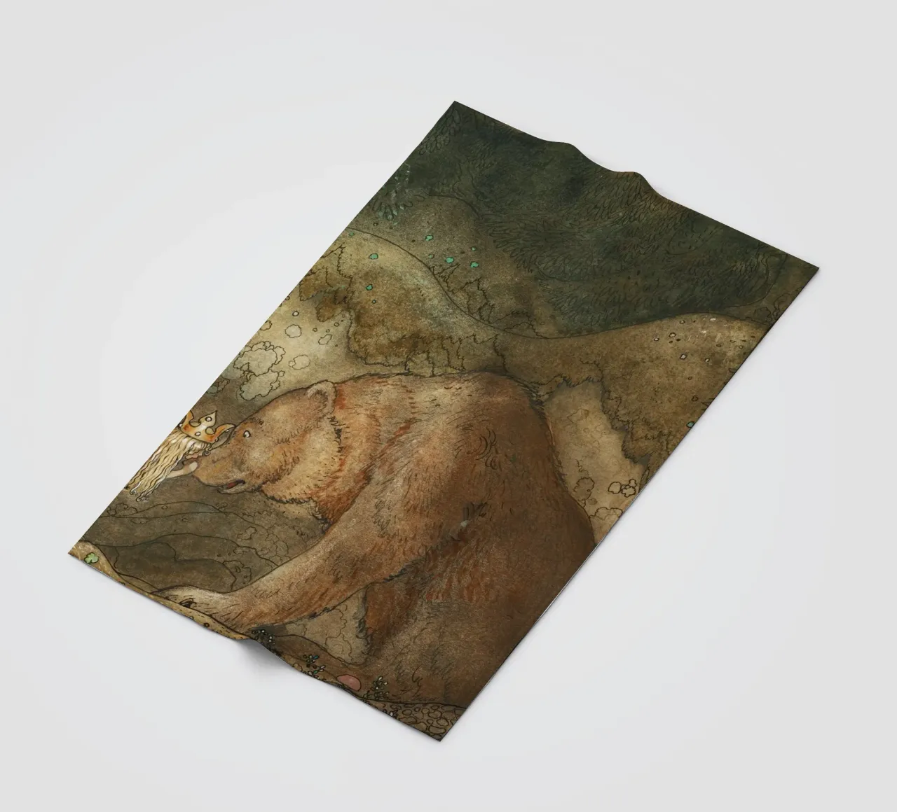 John Bauer - Povera piccola Basse coperta in pile da Timeless Artworks