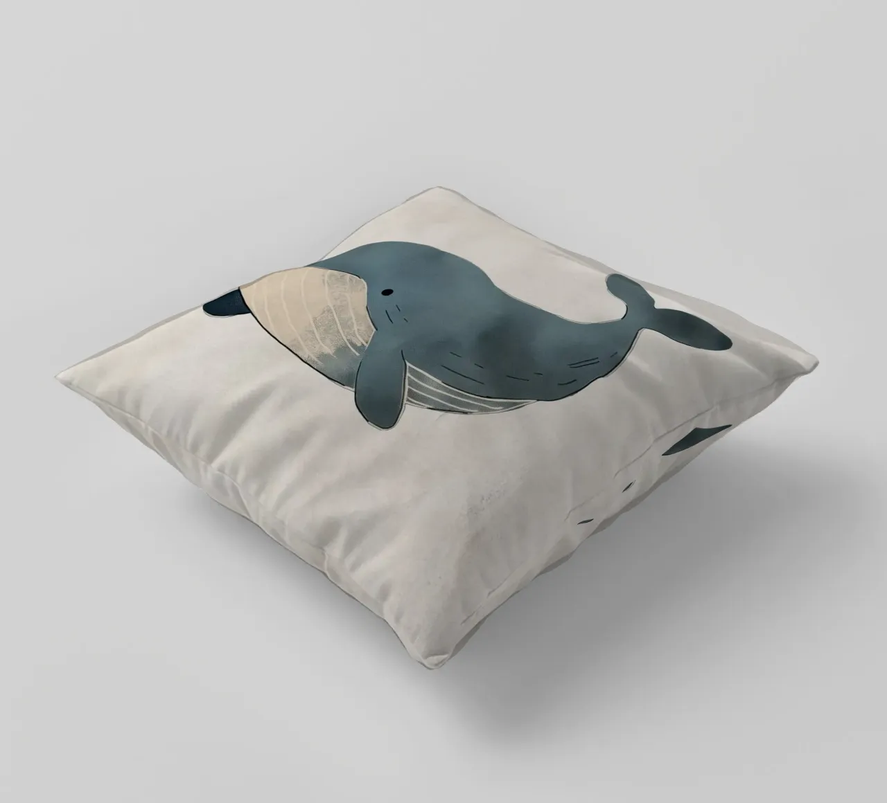Boho Nursery 3 Whale cuscino da Boho Print Collection