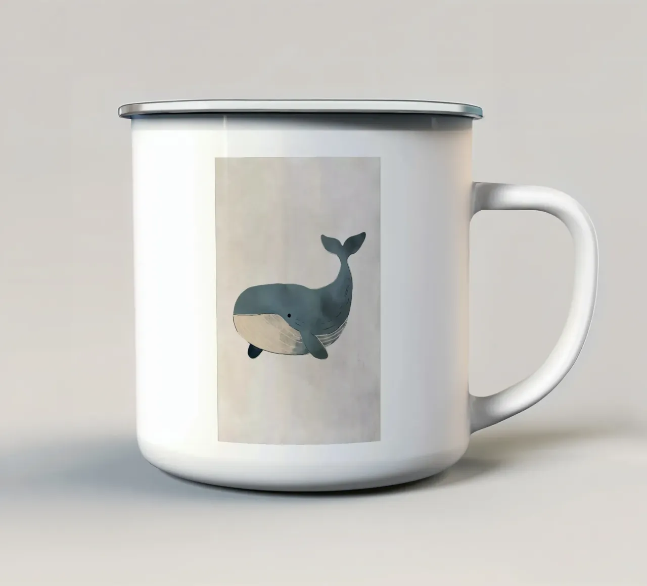 Boho Nursery 3 Whale tazza in smalto da Boho Print Collection