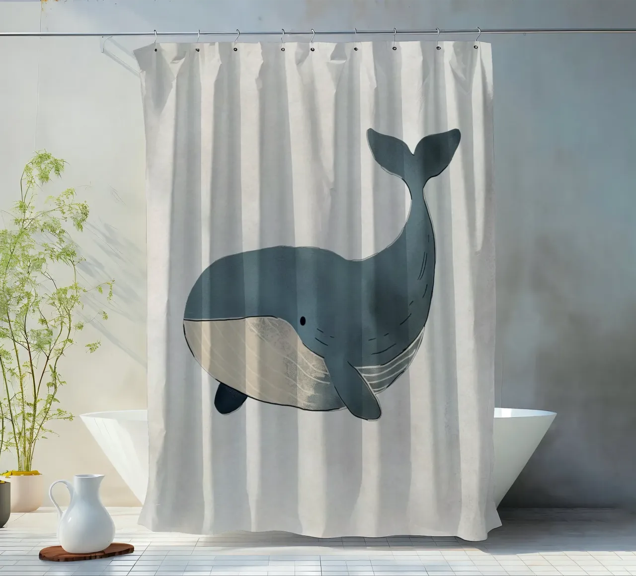 Boho Nursery 3 Whale tenda da doccia da Boho Print Collection