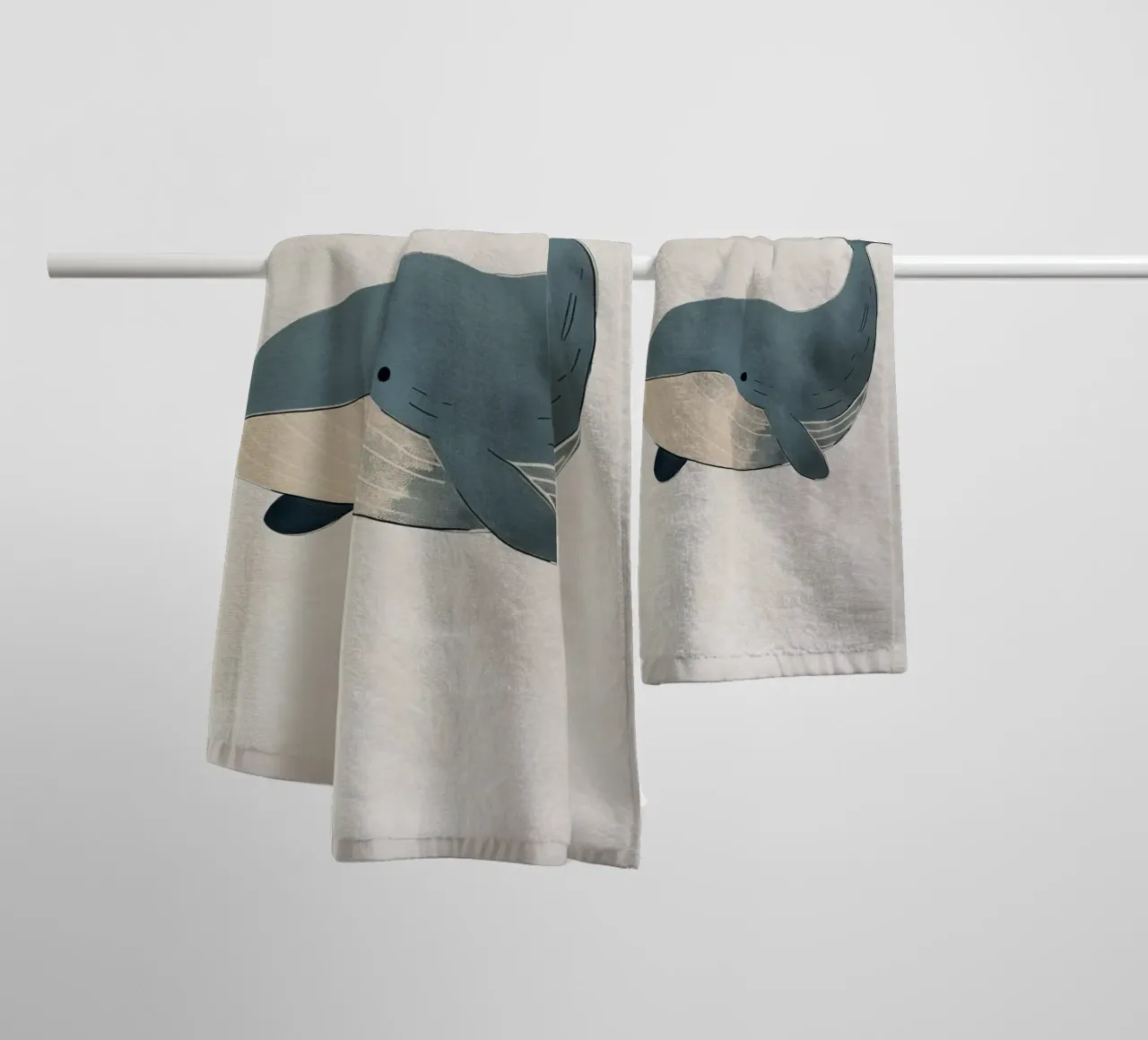 Boho Nursery 3 Whale asciugamano da bagno da Boho Print Collection