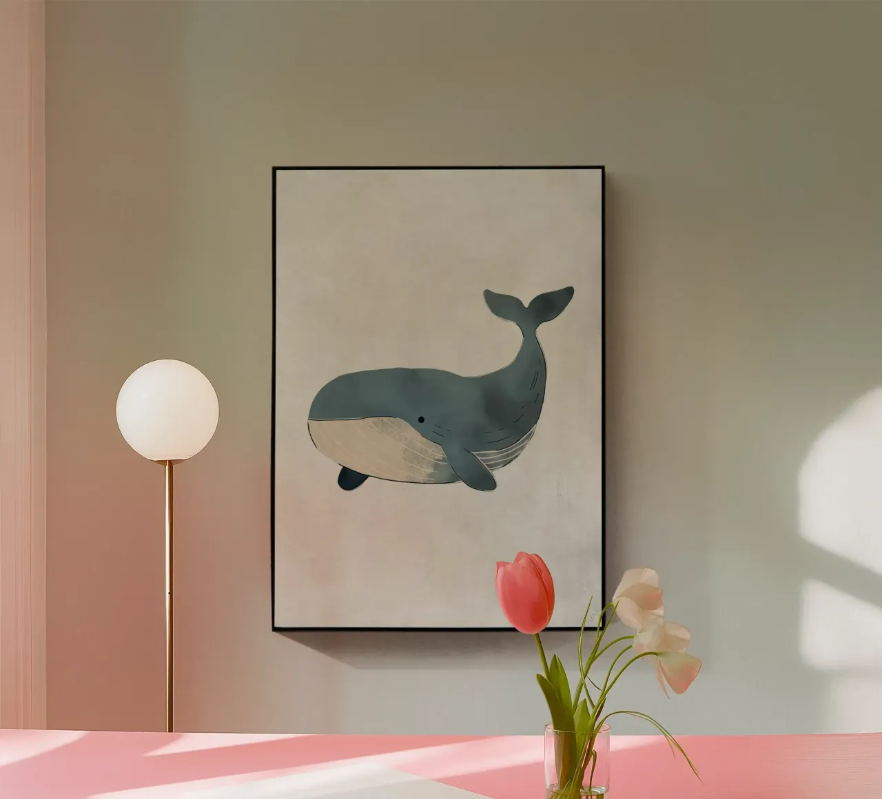 Boho Nursery 3 Whale plexiglass da Boho Print Collection
