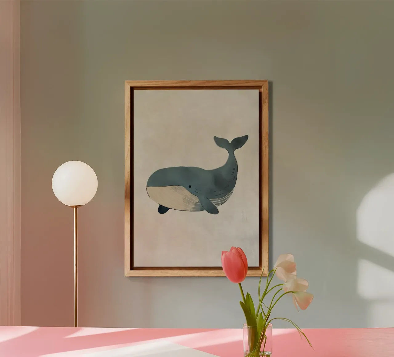 Boho Nursery 3 Whale alluminio dibond da Boho Print Collection
