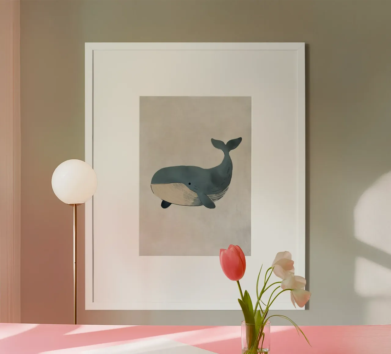 Boho Nursery 3 Whale poster da Boho Print Collection