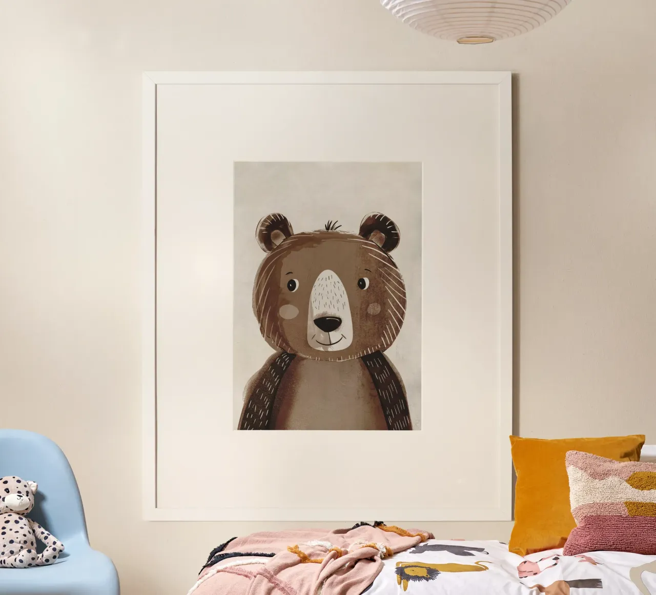 Boho Nursery 4 Bear carta hahnemühle da Boho Print Collection