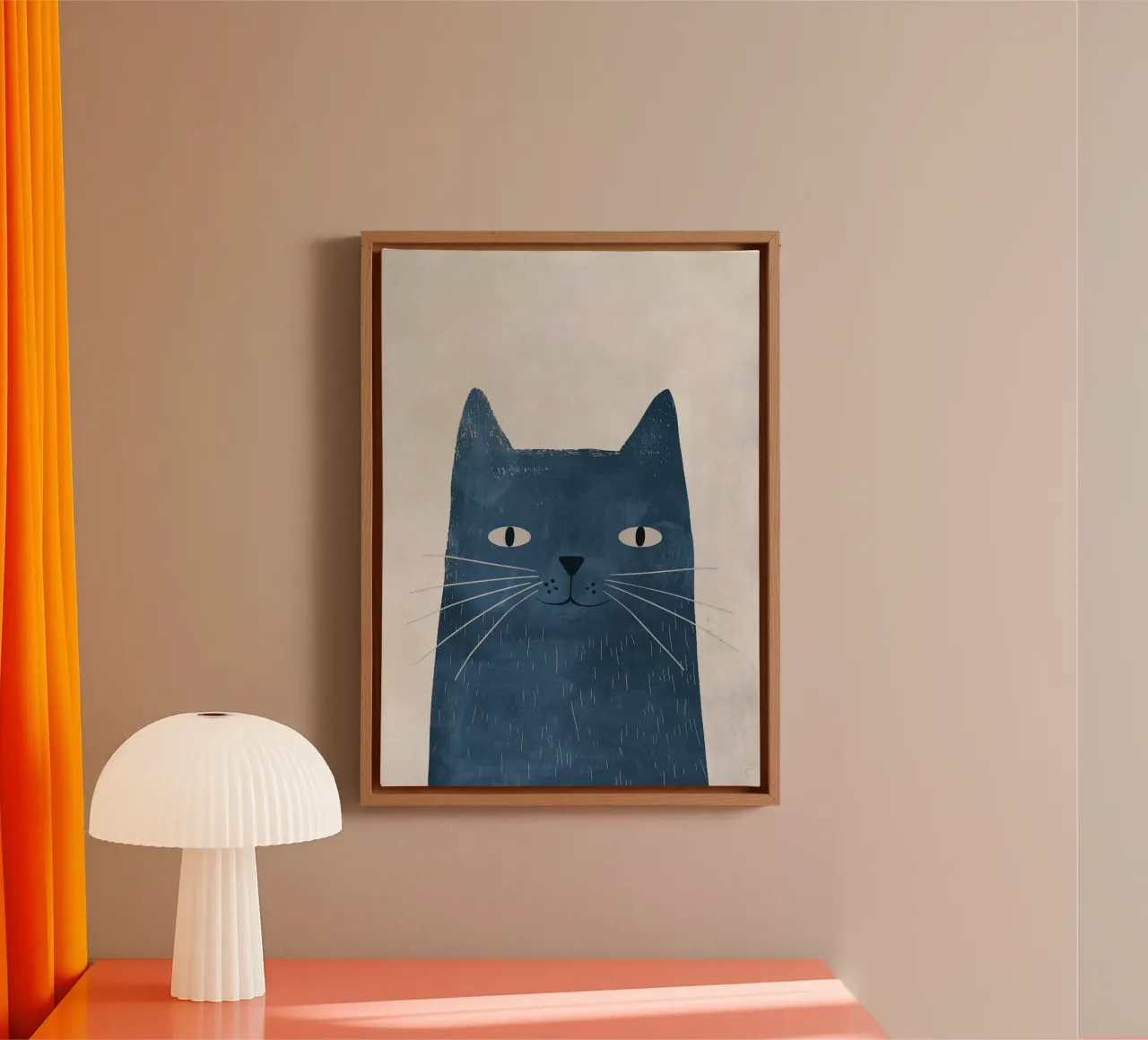 Boho Nursery 4 Cat tela con Cornice a cassetta da Boho Print Collection