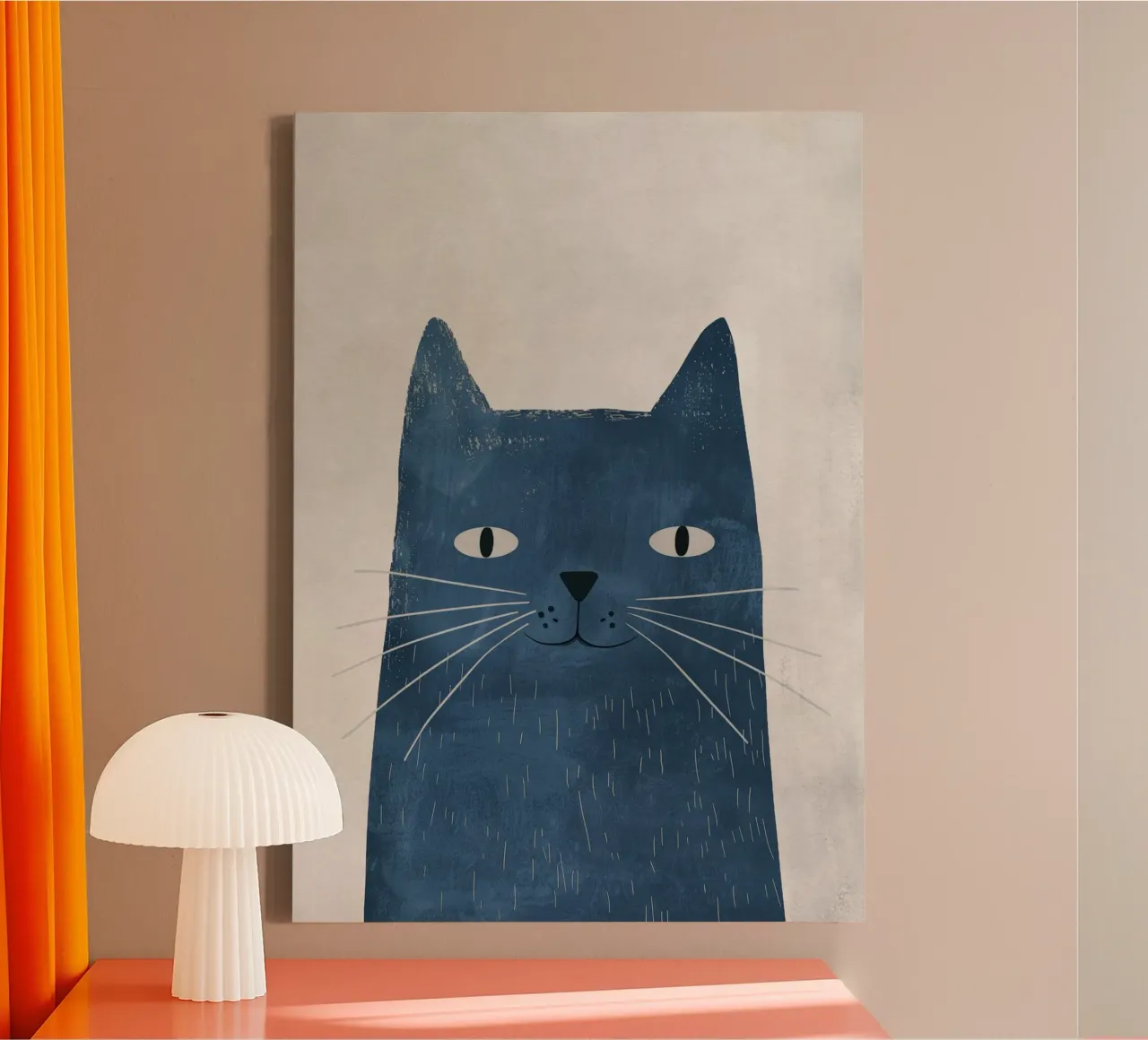 Boho Nursery 4 Cat tela con Cornice a cassetta da Boho Print Collection