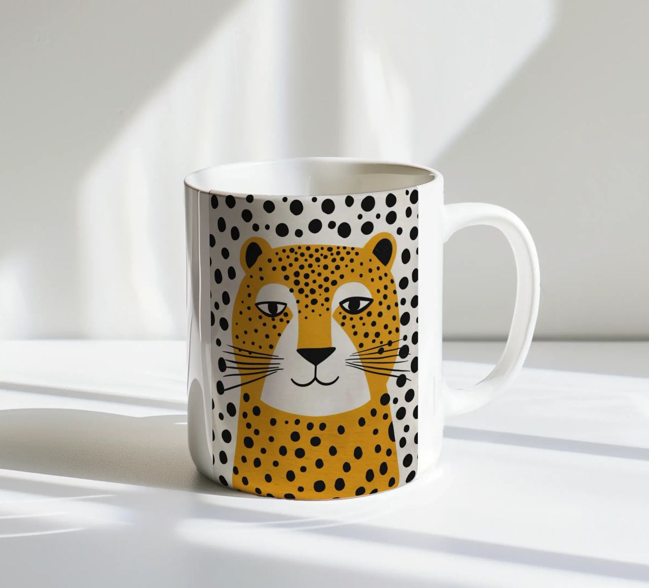 Boho Nursery 4 Leopard tazza in ceramica da Boho Print Collection