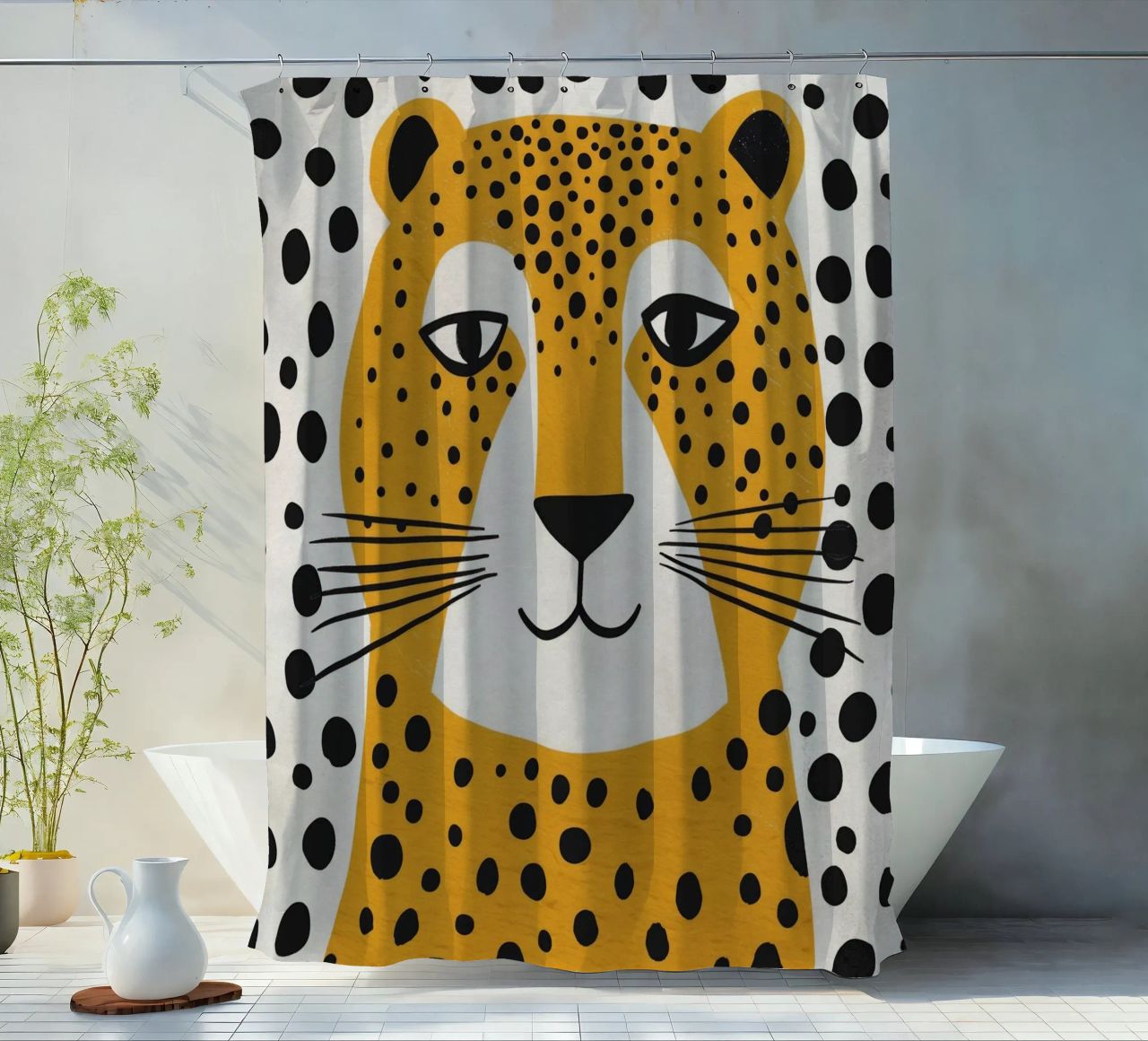 Boho Nursery 4 Leopard tenda da doccia da Boho Print Collection