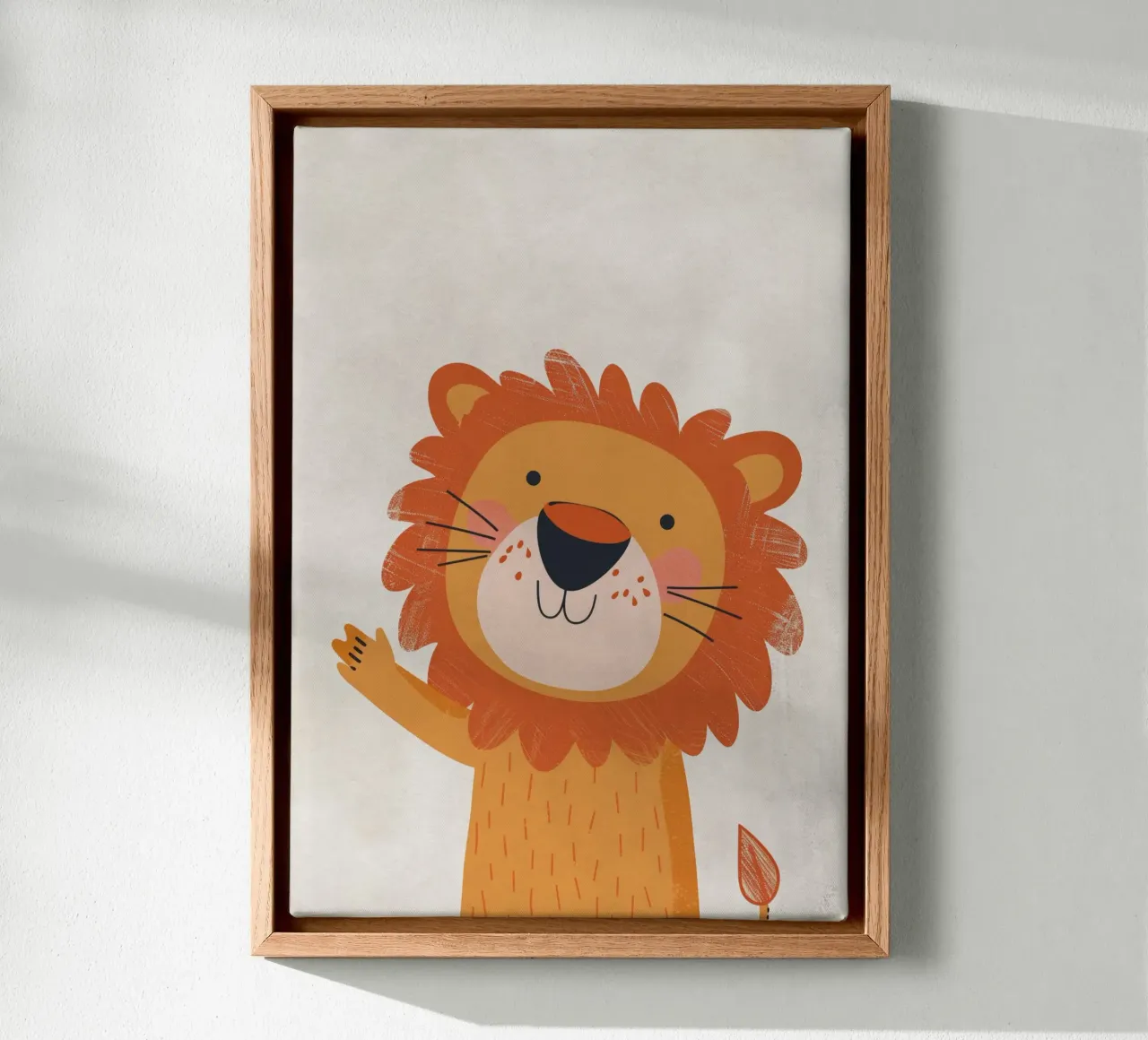 Boho Nursery 4 Lion tela con Cornice a cassetta da Boho Print Collection