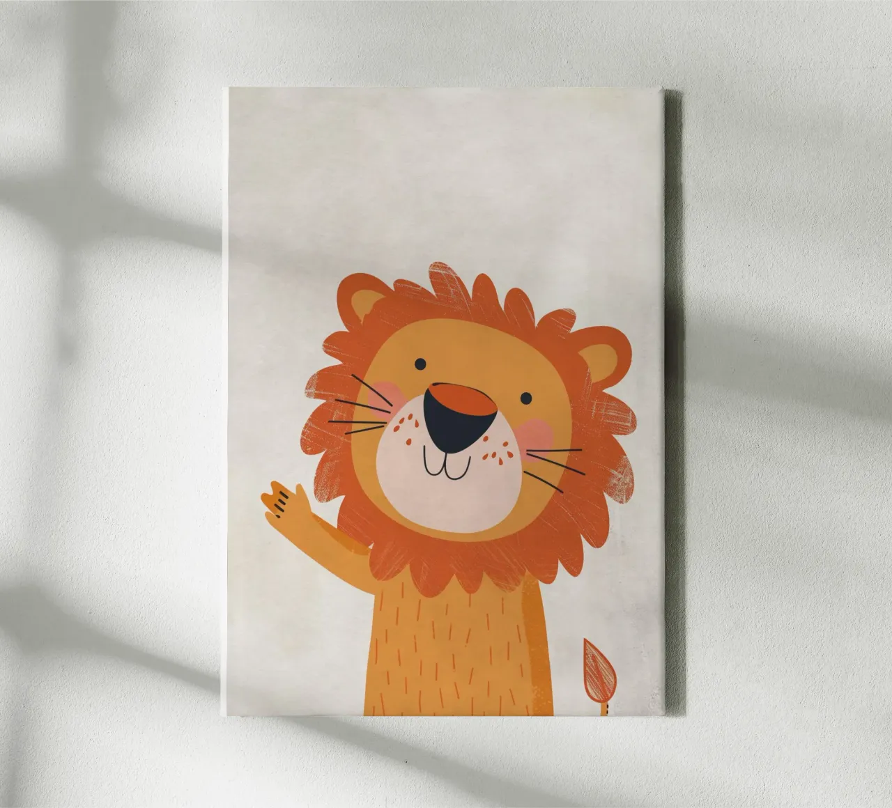 Boho Nursery 4 Lion tela con Cornice a cassetta da Boho Print Collection