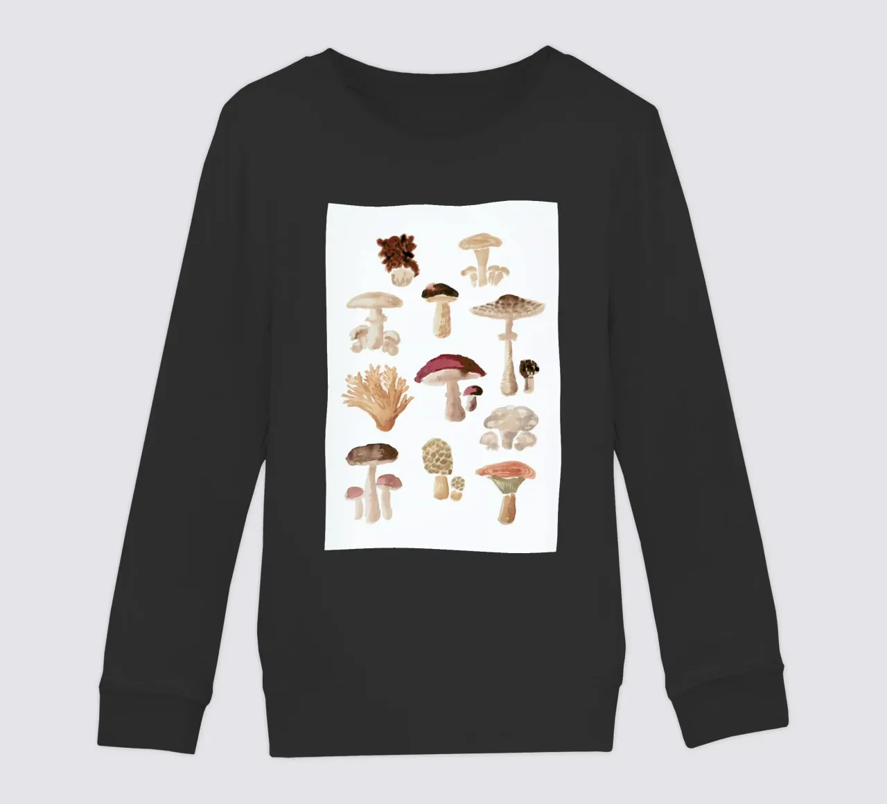 Mushrooms kids sweatshirt by Farina Kuklinski