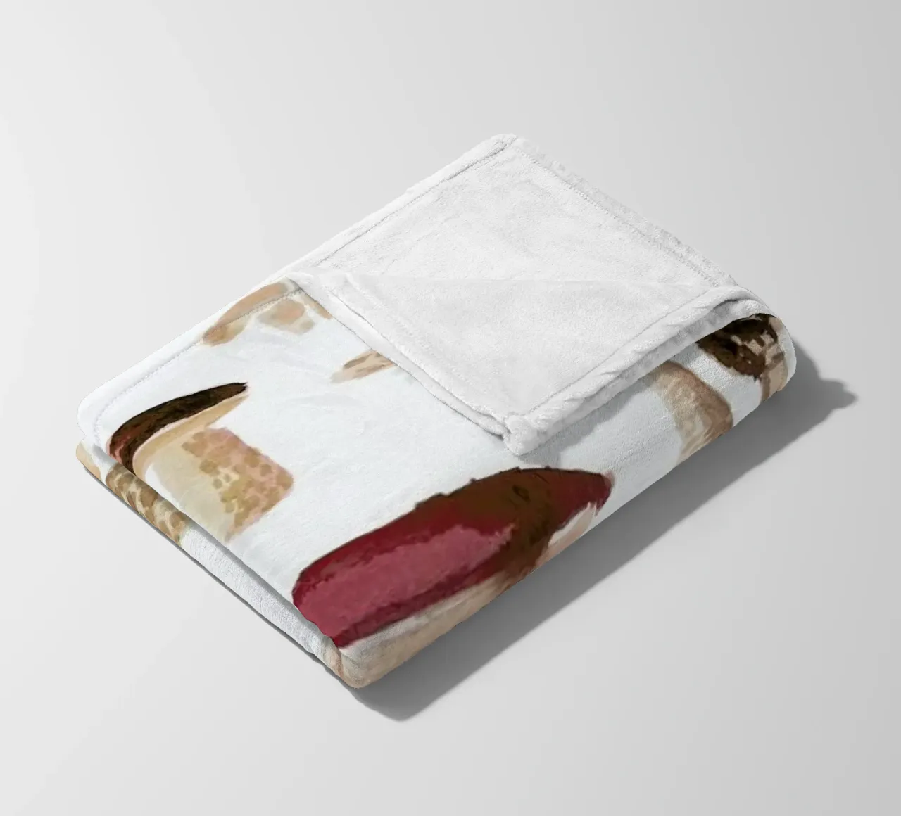 Mushrooms fleece blanket by Farina Kuklinski