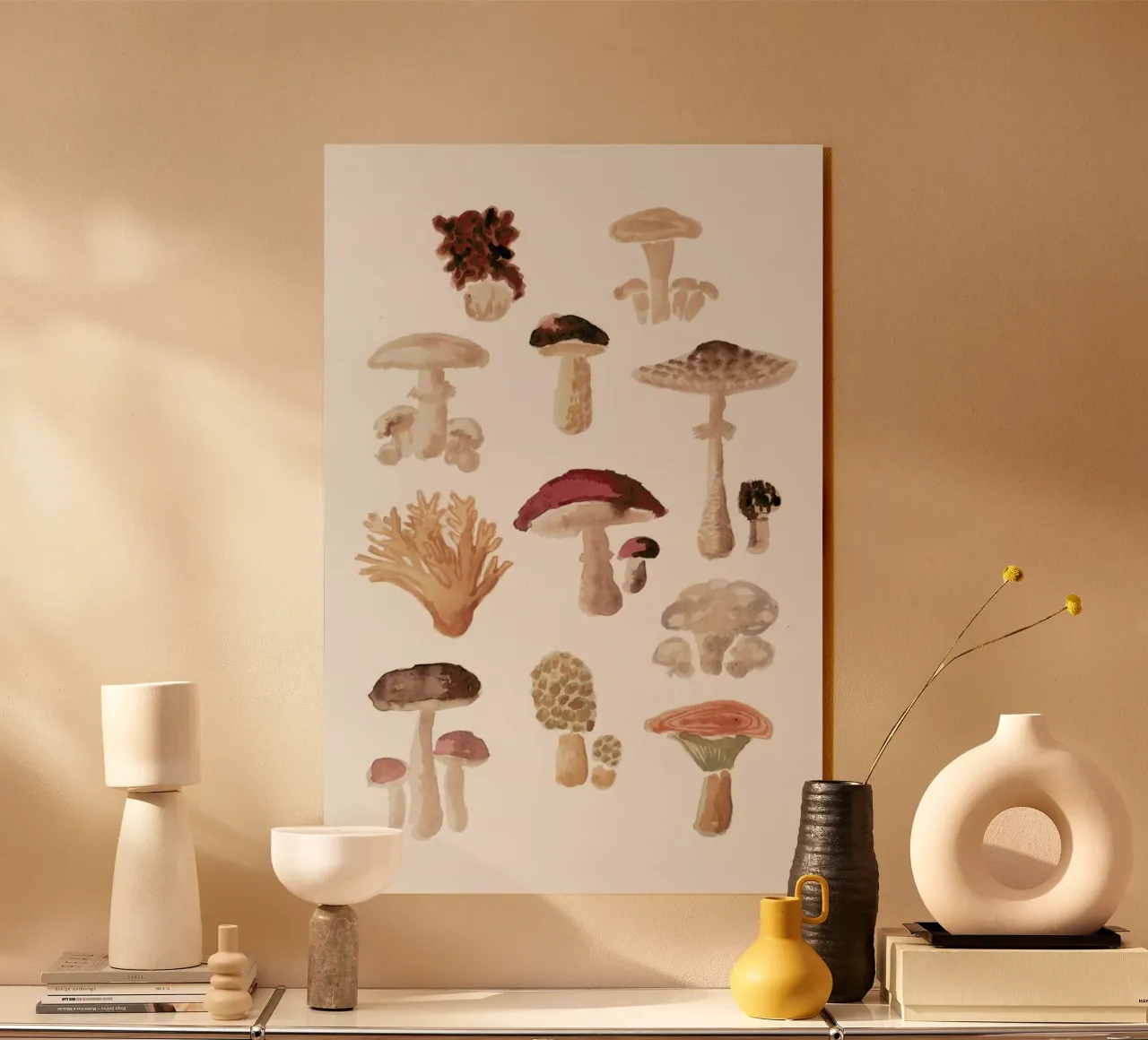 Mushrooms acrylic glass by Farina Kuklinski