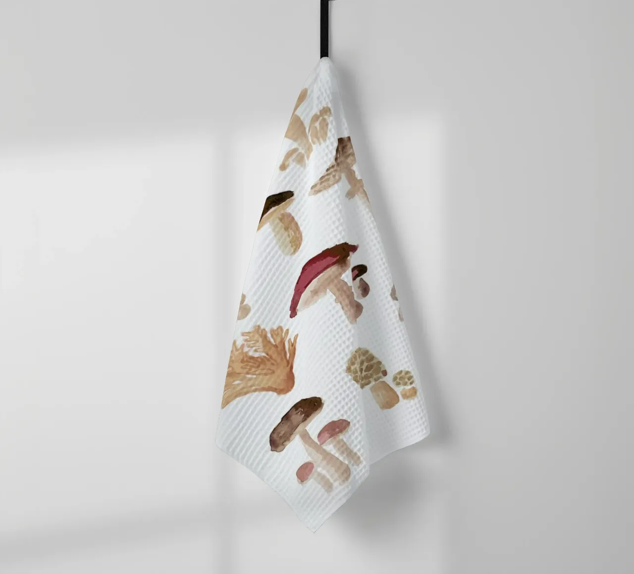 Mushrooms tea towel by Farina Kuklinski