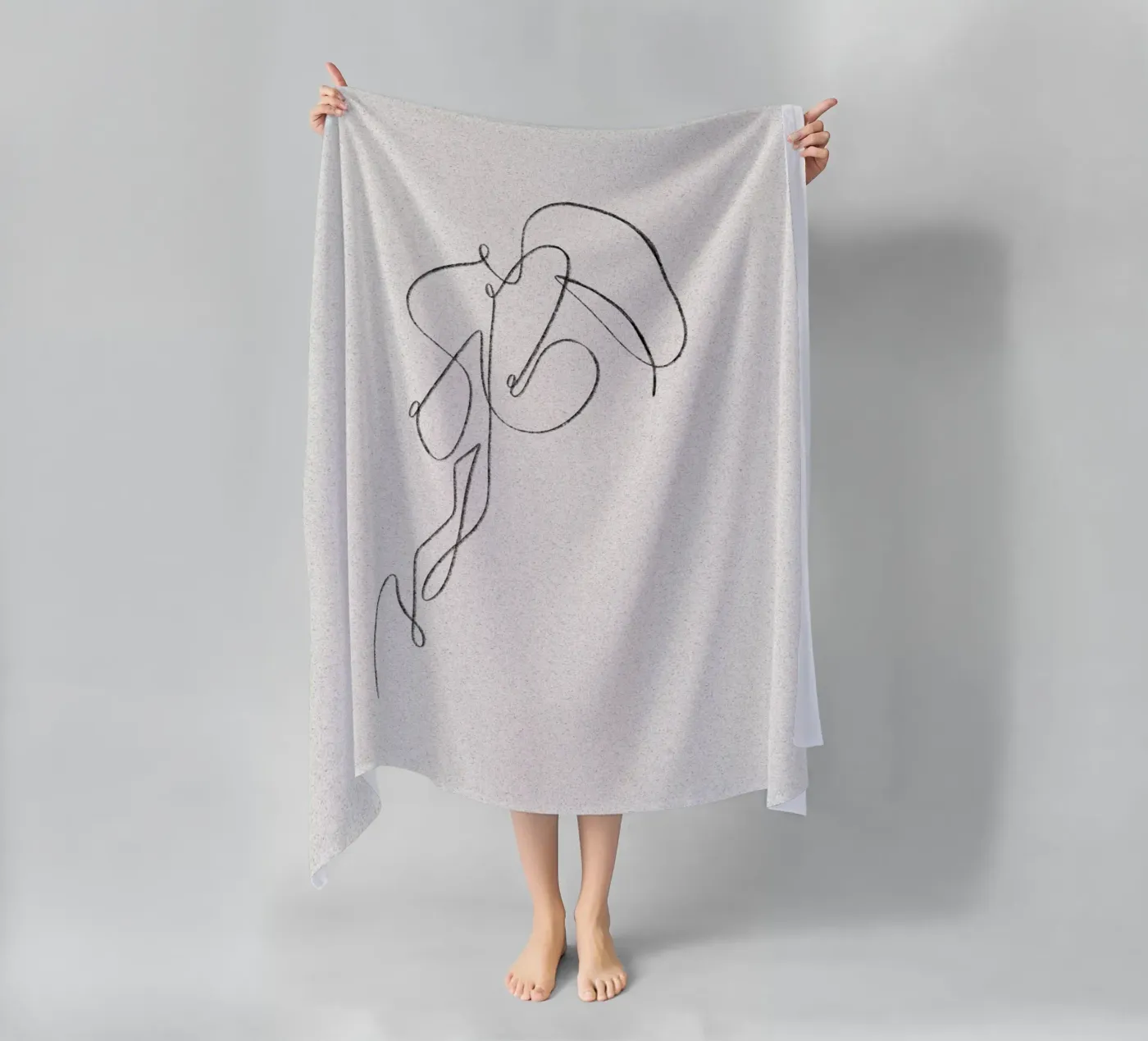 Verleidelijke lijnen strandhanddoek van ArtDesign by KBK