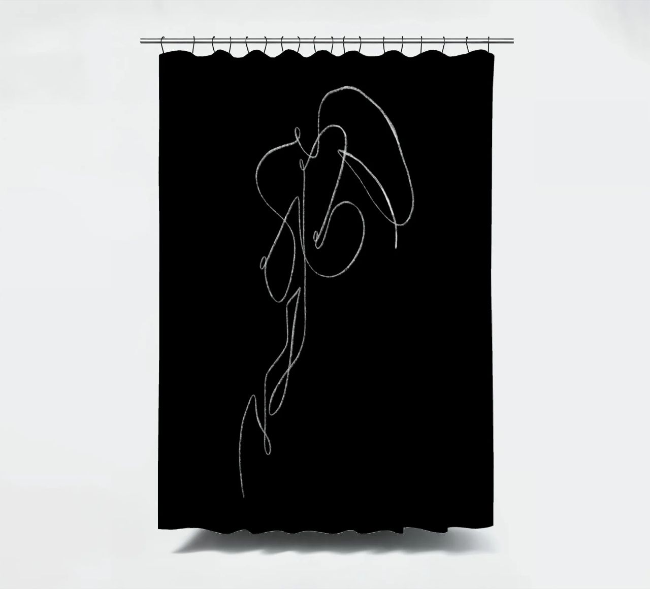 Seductive Lines schwarz Duschvorhang von ArtDesign by KBK