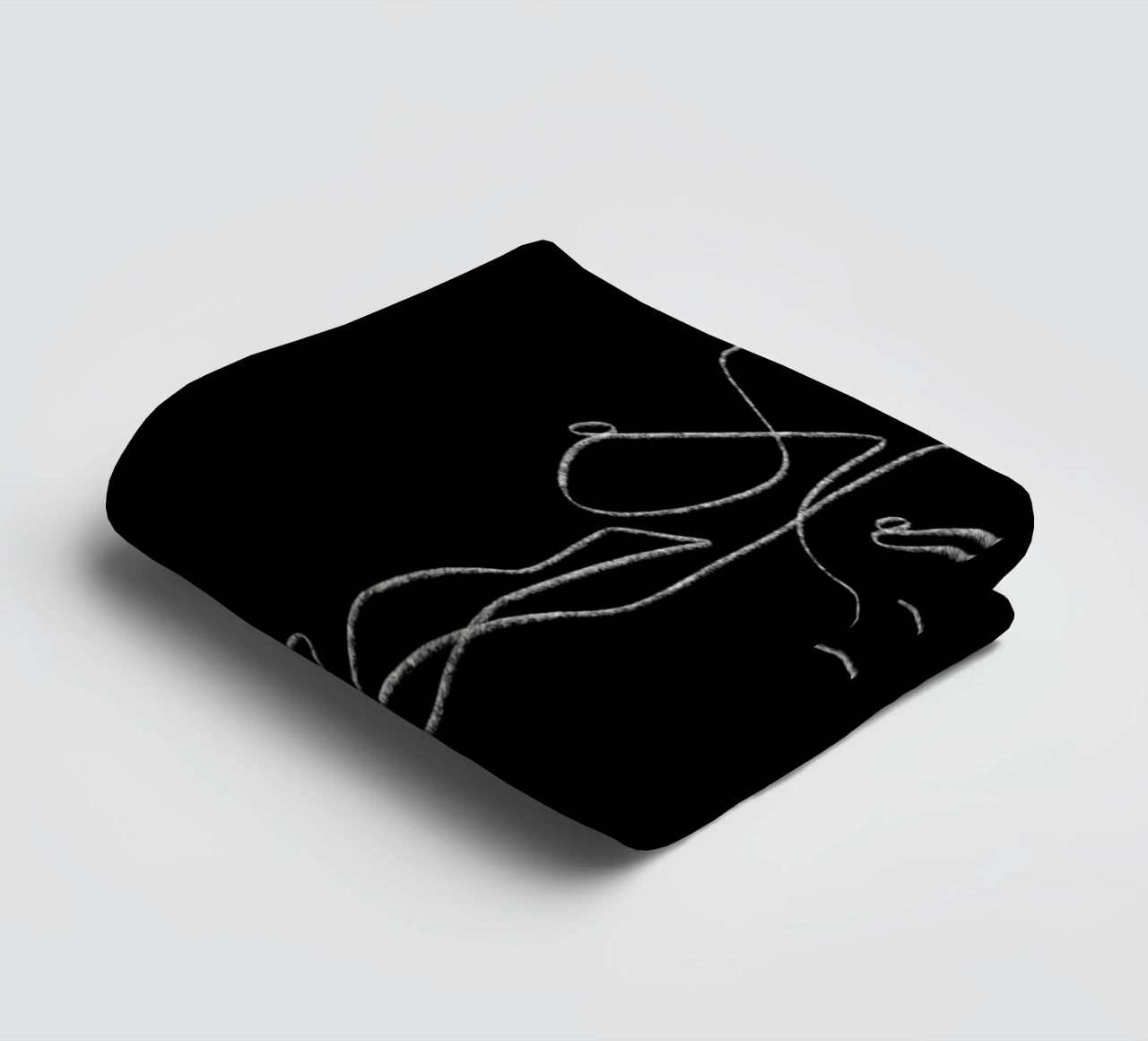 Seductive Lines schwarz Handtuch von ArtDesign by KBK