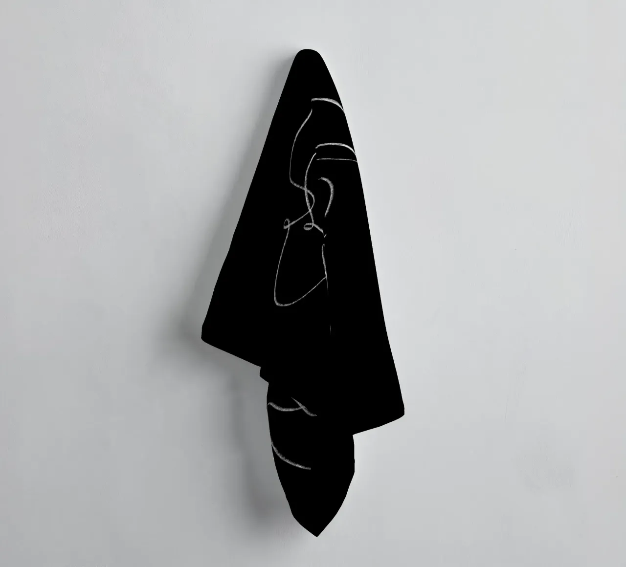 Lignes séduisantes noir serviette de bain de ArtDesign by KBK