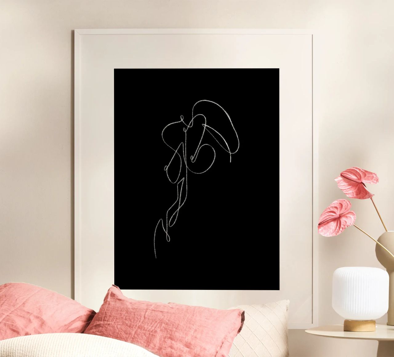 Seductive Lines schwarz Poster von ArtDesign by KBK