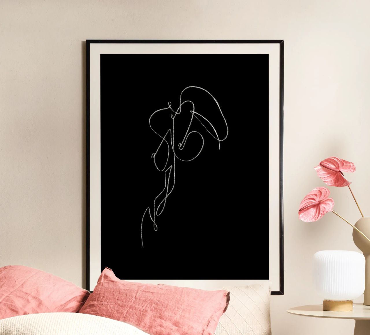 Seductive Lines schwarz Poster von ArtDesign by KBK