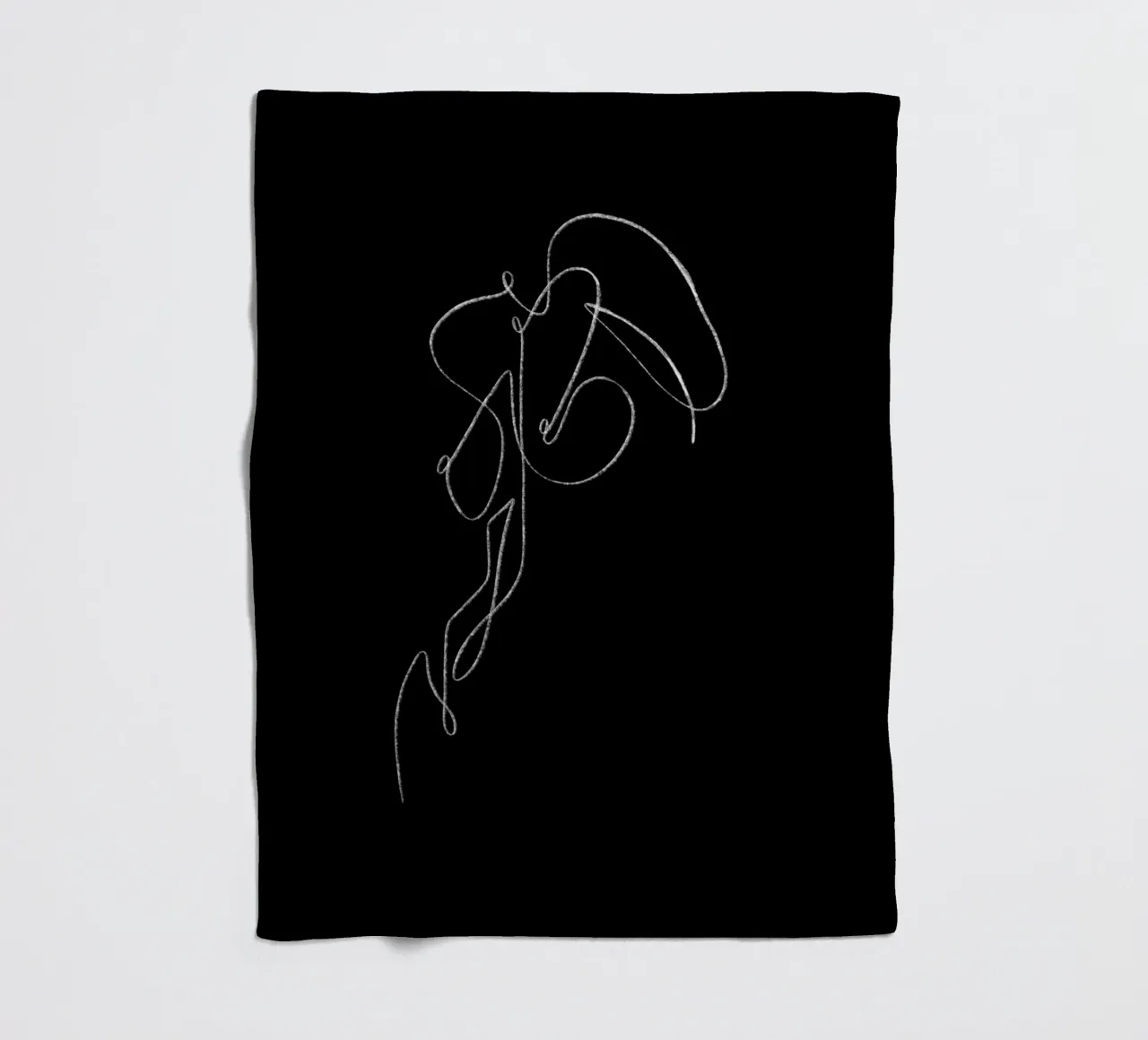 Seductive Lines schwarz Fleecedecke von ArtDesign by KBK
