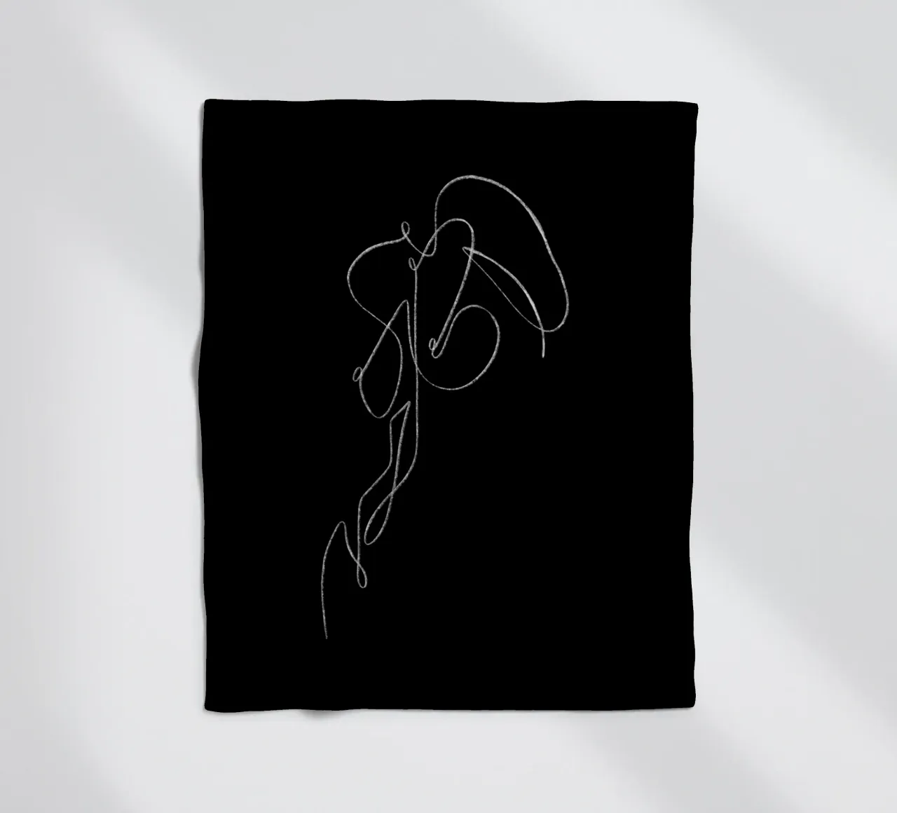 Seductive Lines schwarz Fleecedecke von ArtDesign by KBK