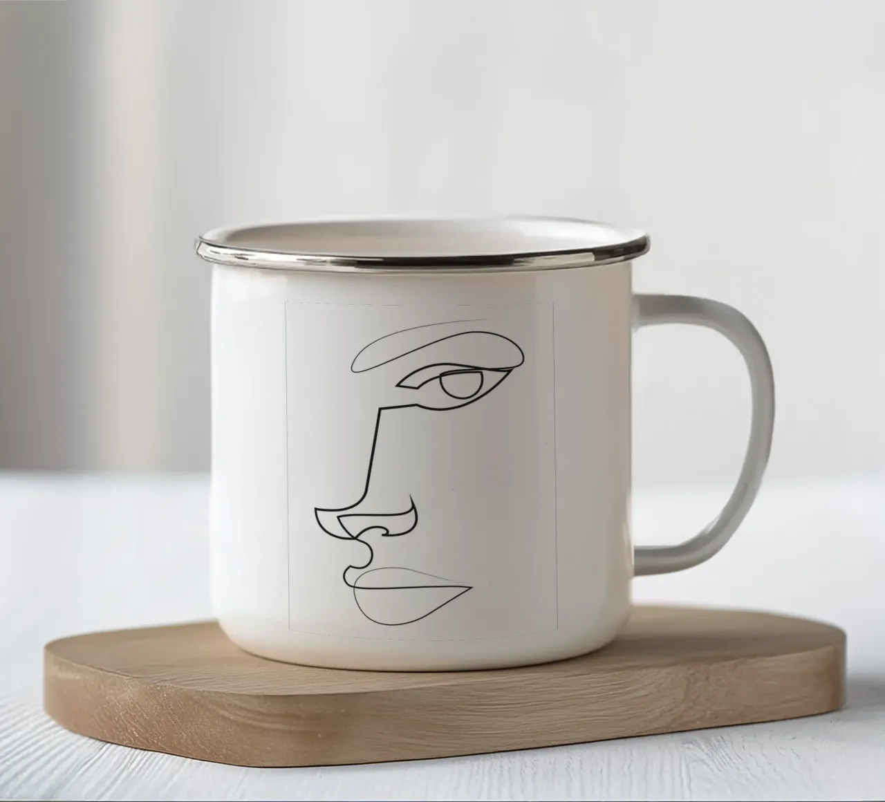 Visione astratta della linea - ER31 tazza in smalto da Addillum