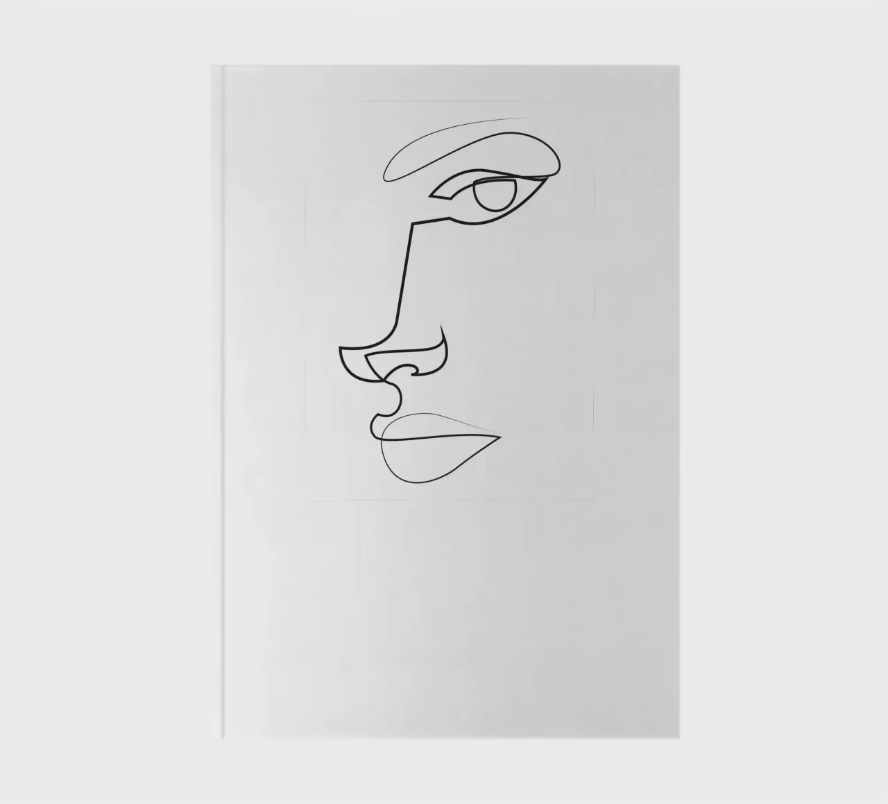 Abstract line face - ER31 notebook by Addillum