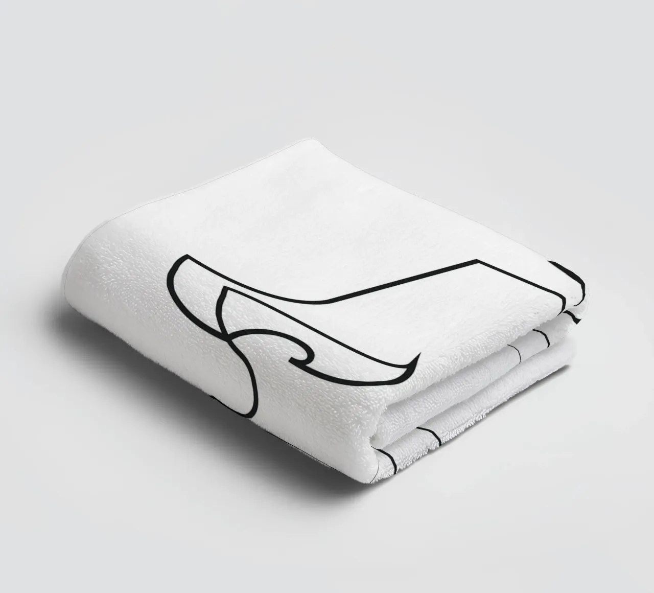 Abstract line face - ER31 towel by Addillum