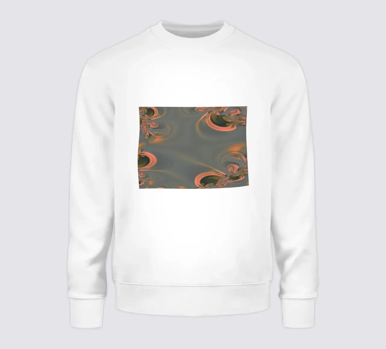 Abstract round patterns in pink and blue sweatshirt by Something for you