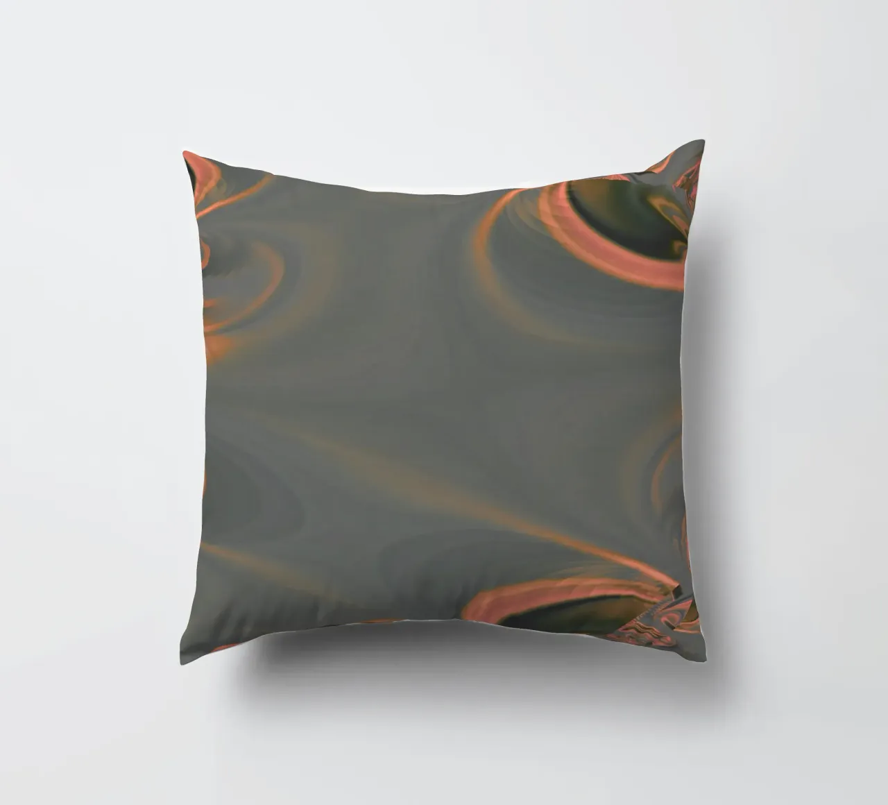 Abstract round patterns in pink and blue decorative cushion by Something for you
