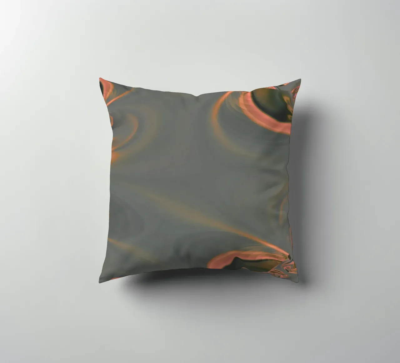 Abstract round patterns in pink and blue decorative cushion by Something for you