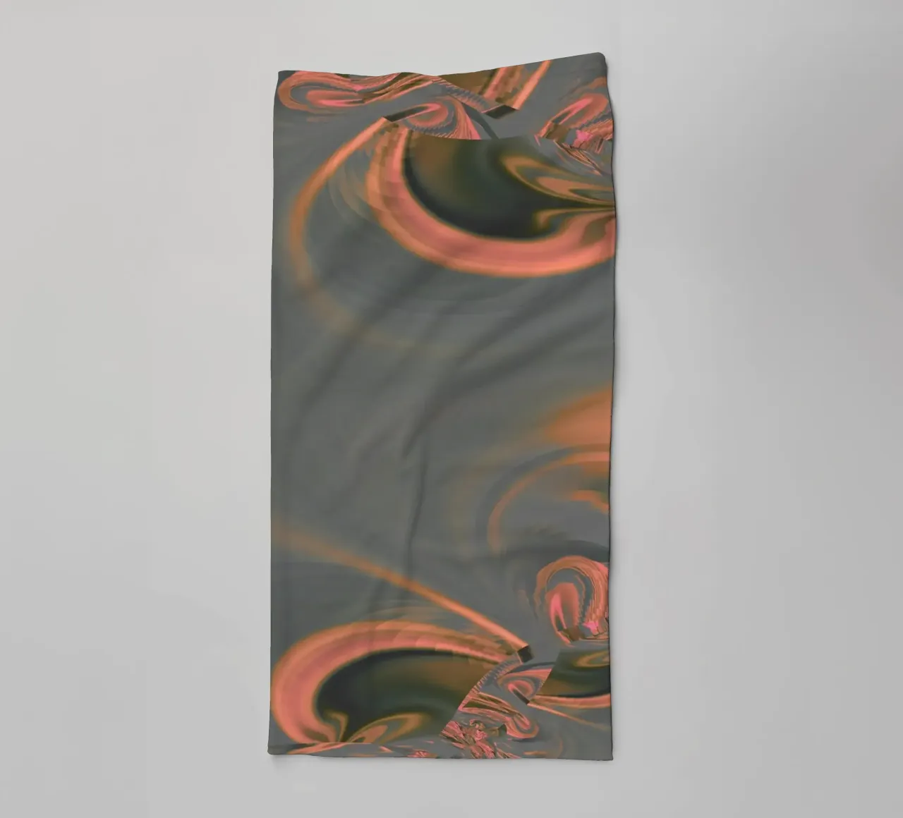 Abstract round patterns in pink and blue towel by Something for you