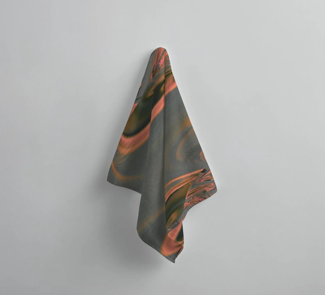 Abstract round patterns in pink and blue towel by Something for you