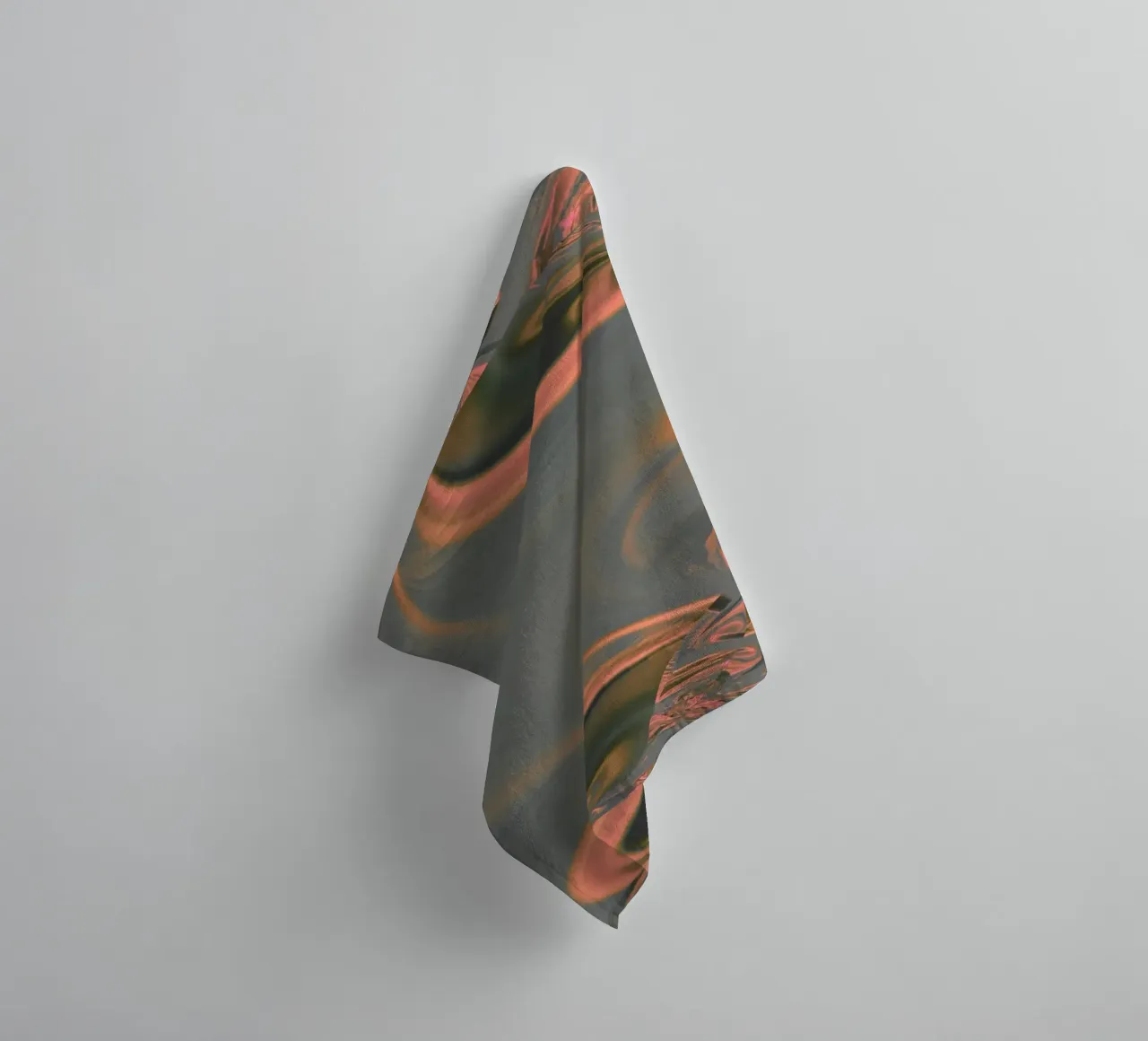 Abstracte ronde patronen in roze en blauw badhanddoek van Something for you