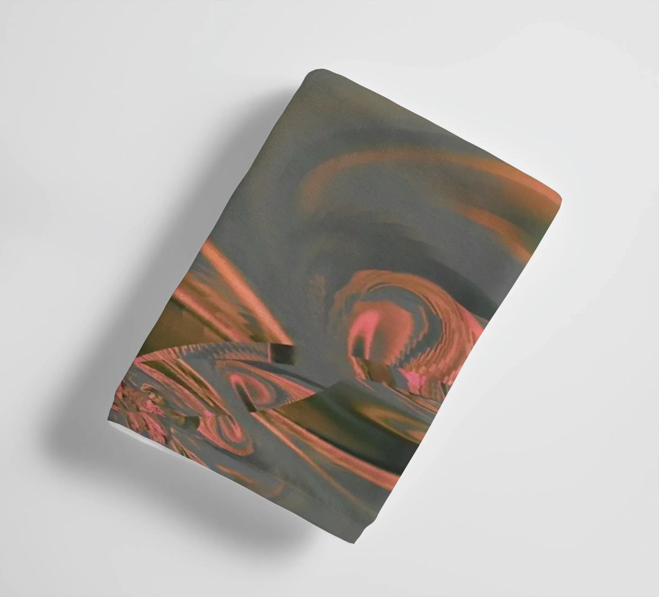 Abstract round patterns in pink and blue towel by Something for you