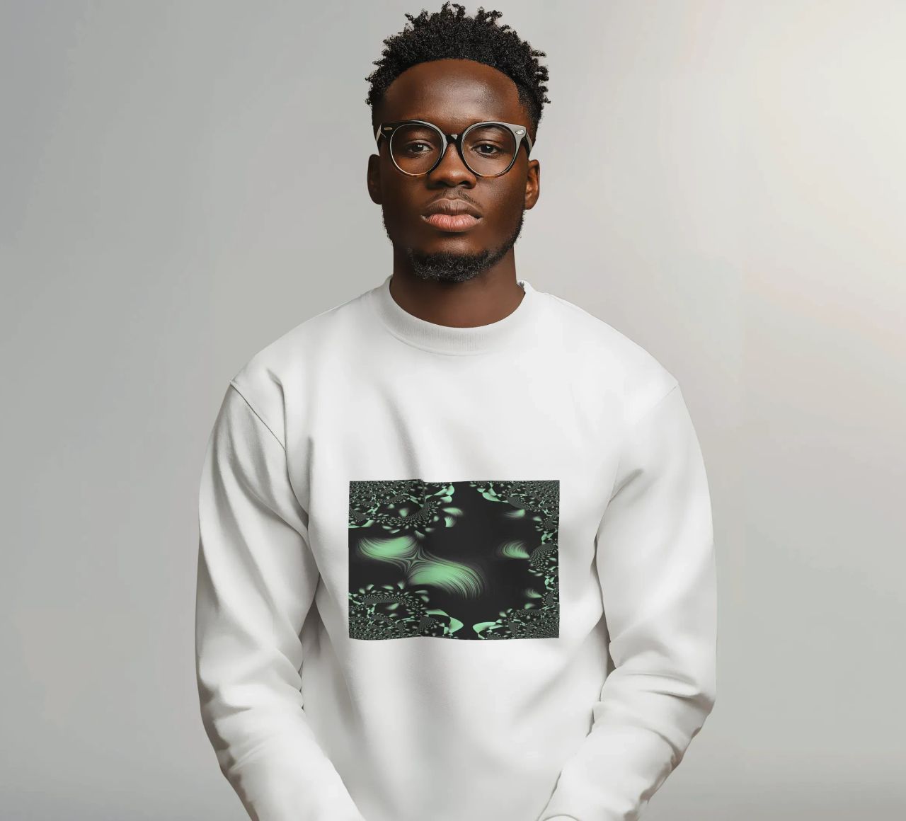 Abstract dynamic fractal pattern sweatshirt by Something for you