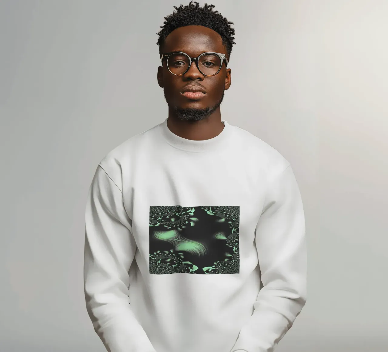Abstract dynamic fractal pattern sweatshirt by Something for you