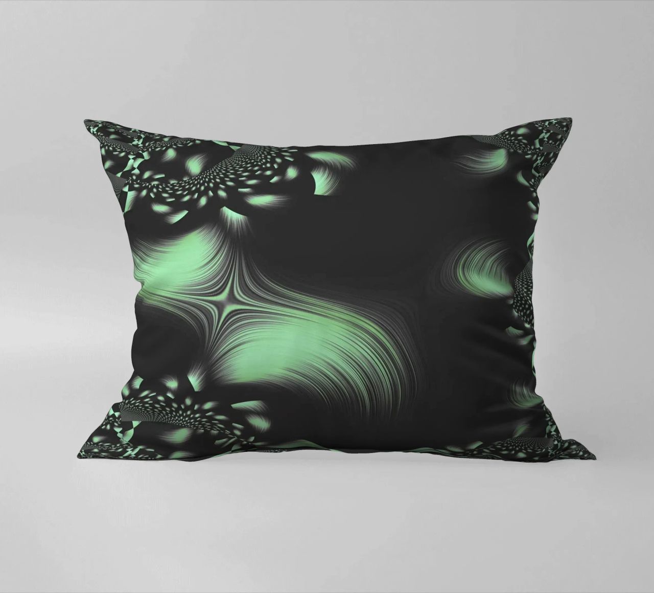 Abstract dynamic fractal pattern decorative cushion by Something for you