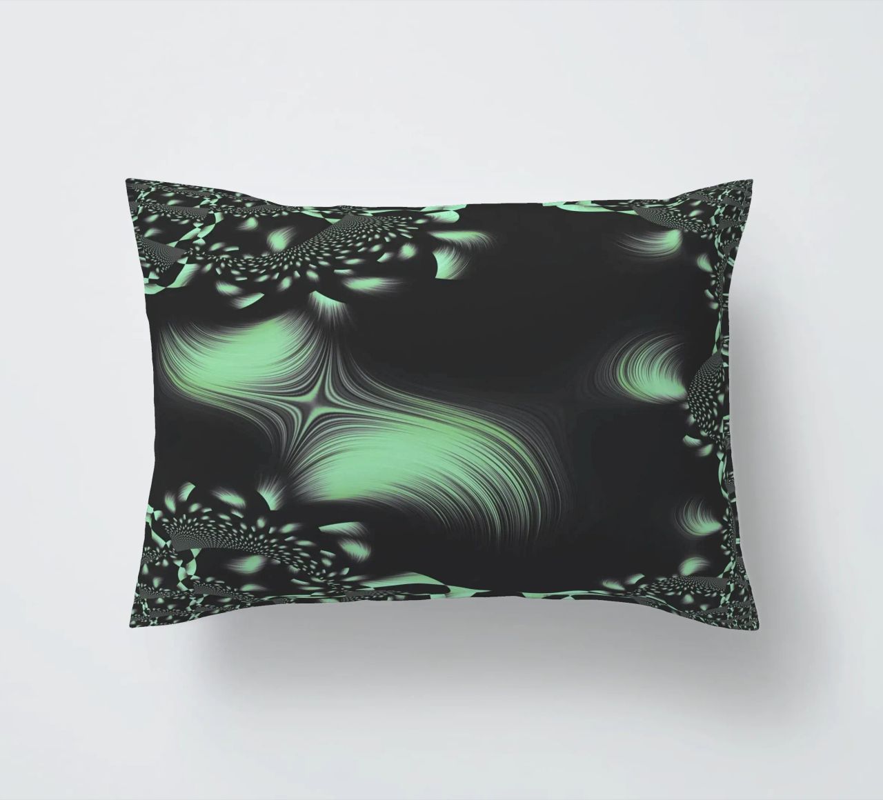 Abstract dynamic fractal pattern decorative cushion by Something for you