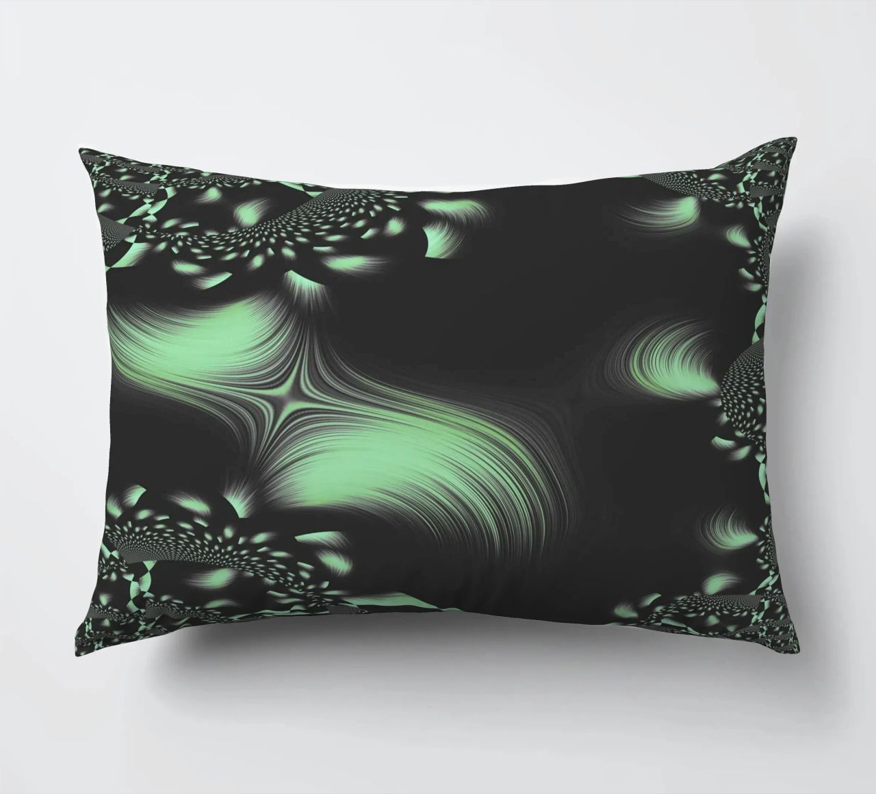 Abstract dynamic fractal pattern decorative cushion by Something for you